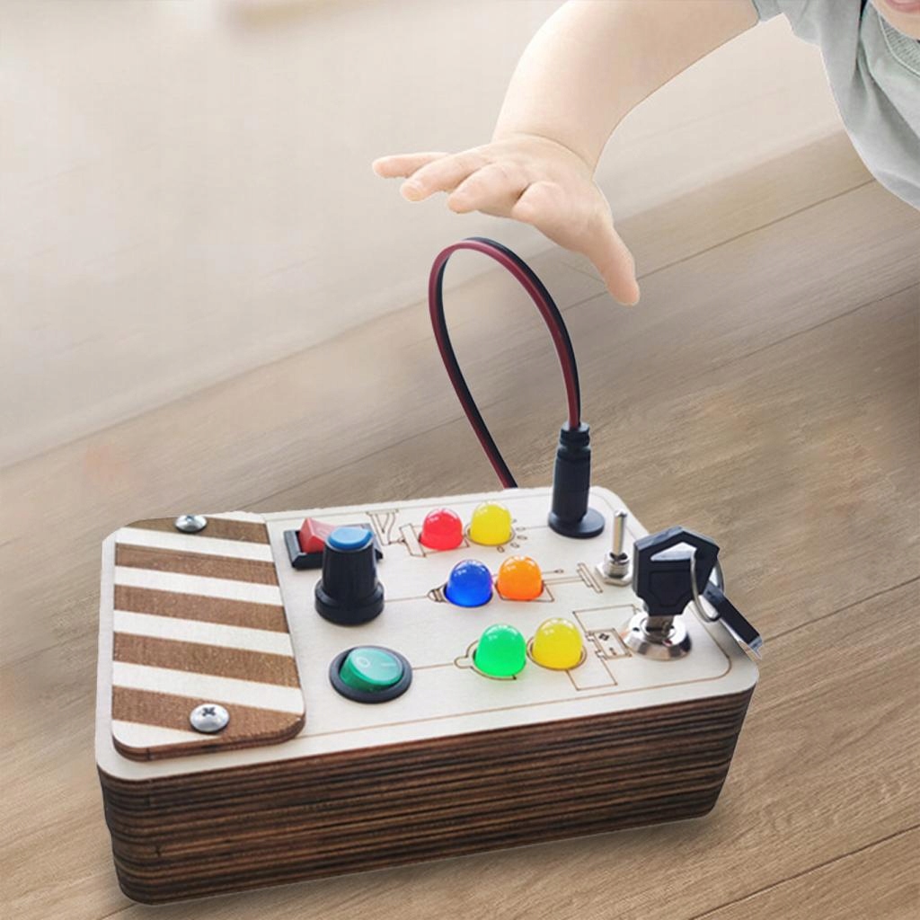 Drevené LED svetlo Light Light Rusy Board Sensory Board