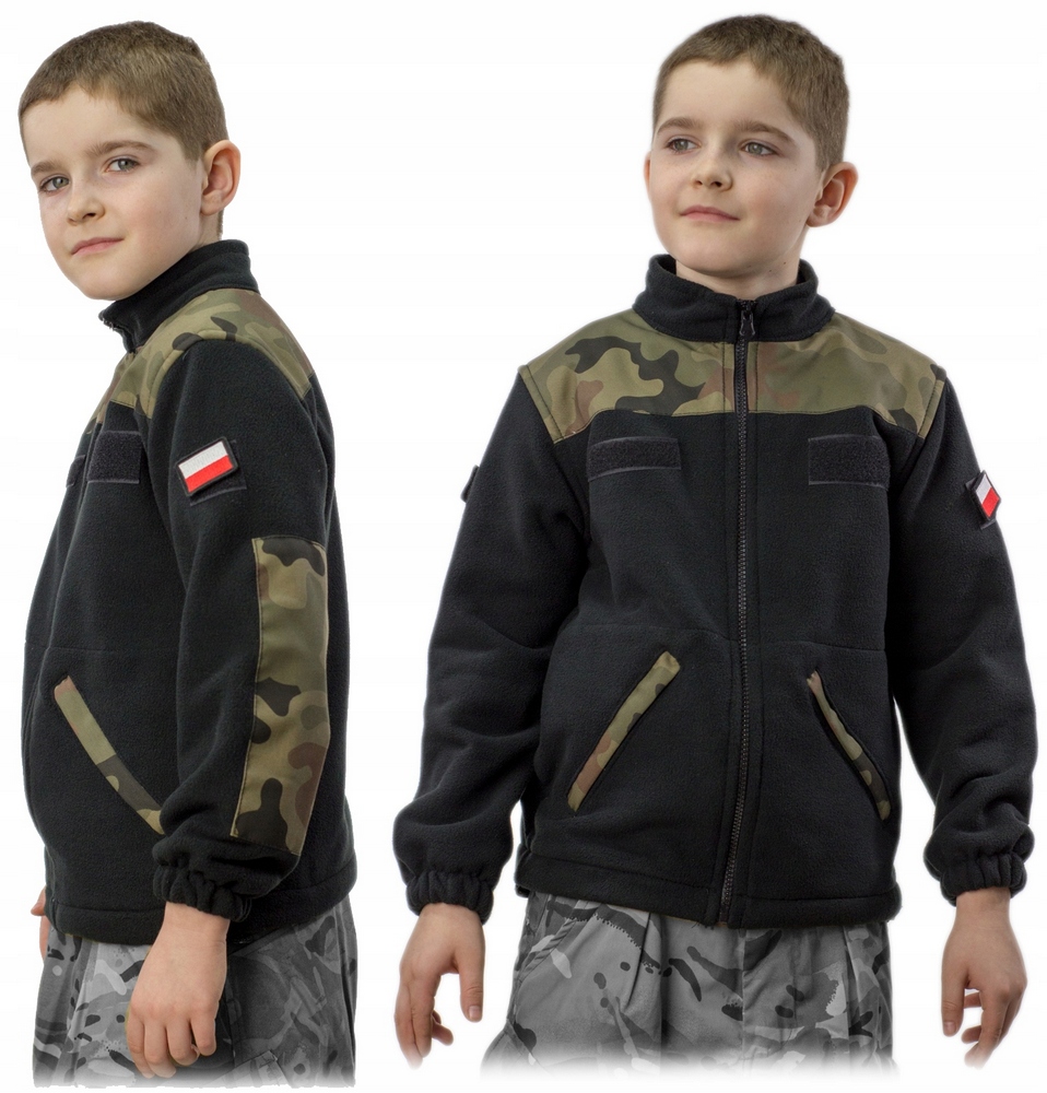 Mikina - Ekologická detská mikina veľkosti 104 Brown, čierna, viacfarebná, zelená