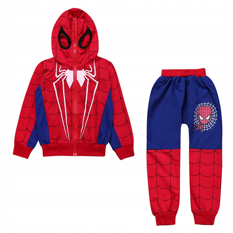 Teplaková súprava - Detské dráhy s kapucňou s tlačou Spiderman