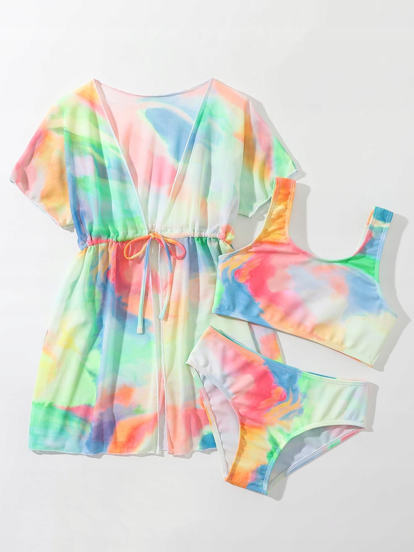 Detské plavky - Dva kusy Shein outfit 5 Blue, Orange, Pink, Multi -Colored, Green