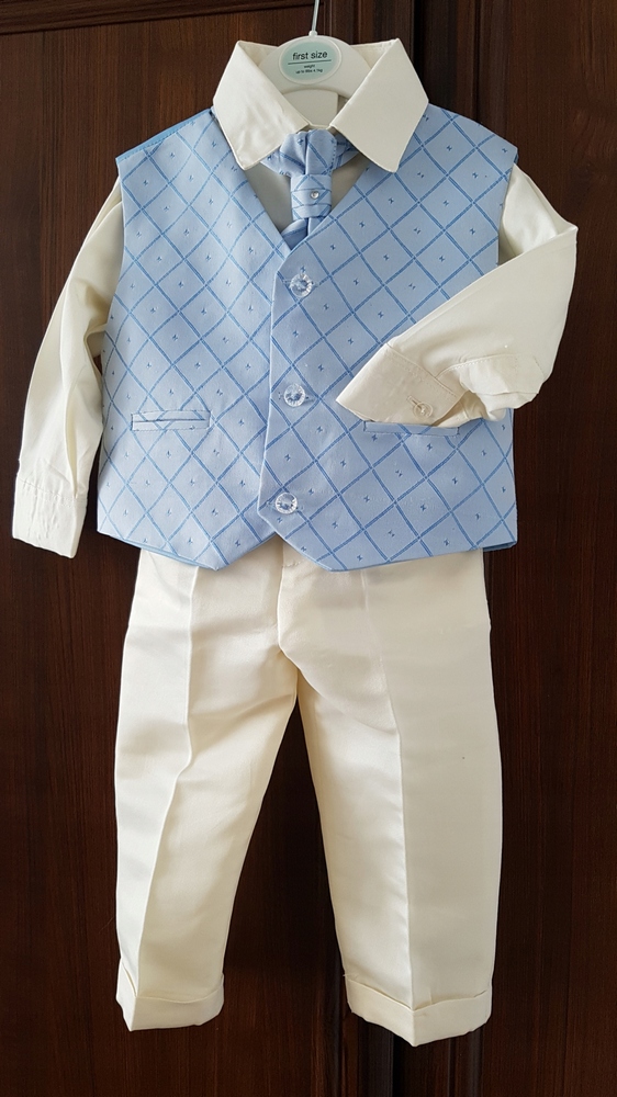 Teplaková súprava - Vivaki 80 ECRU Children's Suit, Blue