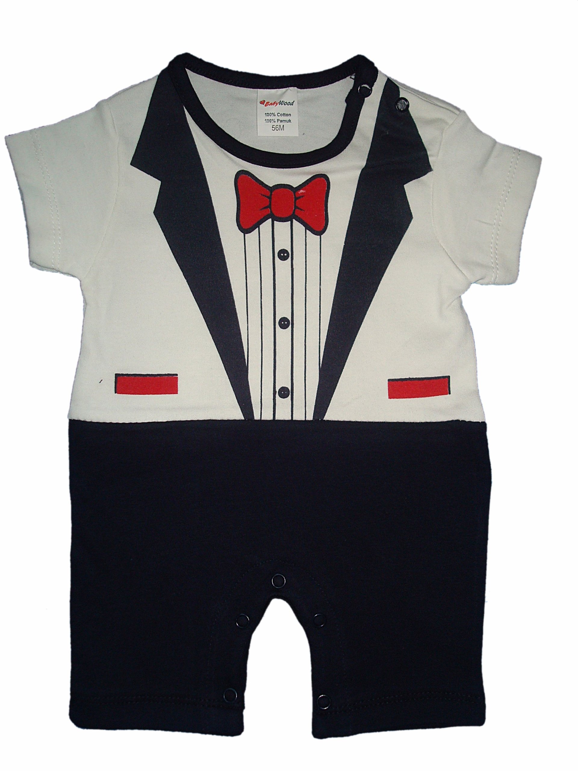Dupačky - Baby Rampers 56 biela, čierna, modrá
