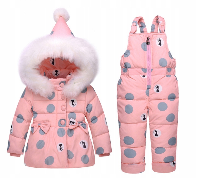 Detská kombinéza - Elf Hood Winter Suits Bunda a Pants Vyberte