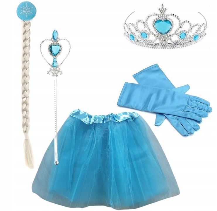 Kostým pre dievča - Šaty Elsa Princess Dress + Adsessories Korona