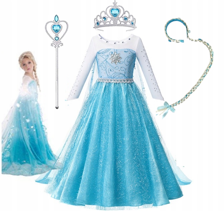 Kostým pre dievča - Max Set Chays Elsa Frozen 122 128 5-6