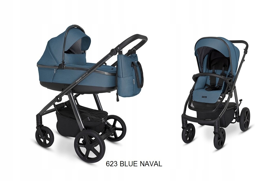 Multifunkčný kočík - Espiro Next Up Chrome Trolley 2in1 Blue Naval 623 @