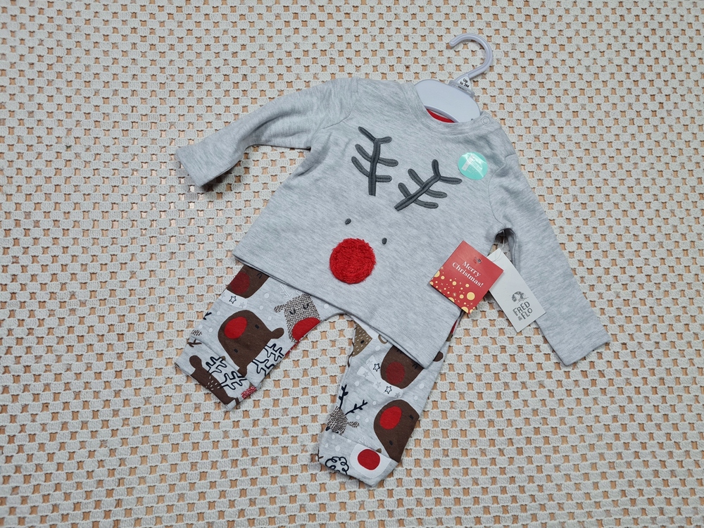 Detský komplet - Baby Set F&F 62 biela, červená, šedá, viacnásobná 2 ks.