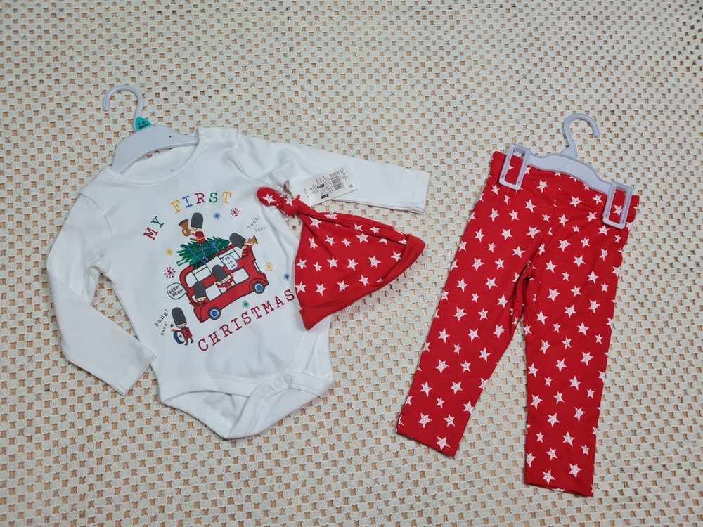 Detský komplet - Baby Set F&F 80 Biela, červená, viacnásobná 3 ks.