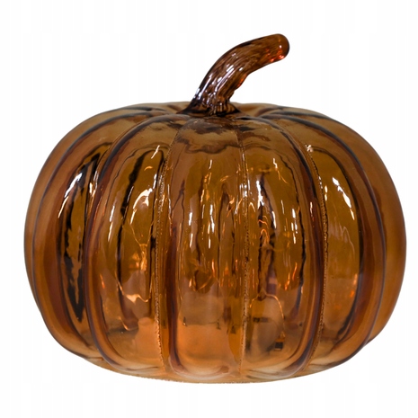 TEKVICOVÁ LED DEKORATÍVNA LAMPIÓNKA Z FIKÁROVÉHO SKLA JESENNÁ DEKORÁCIA NA HALLOWEEN