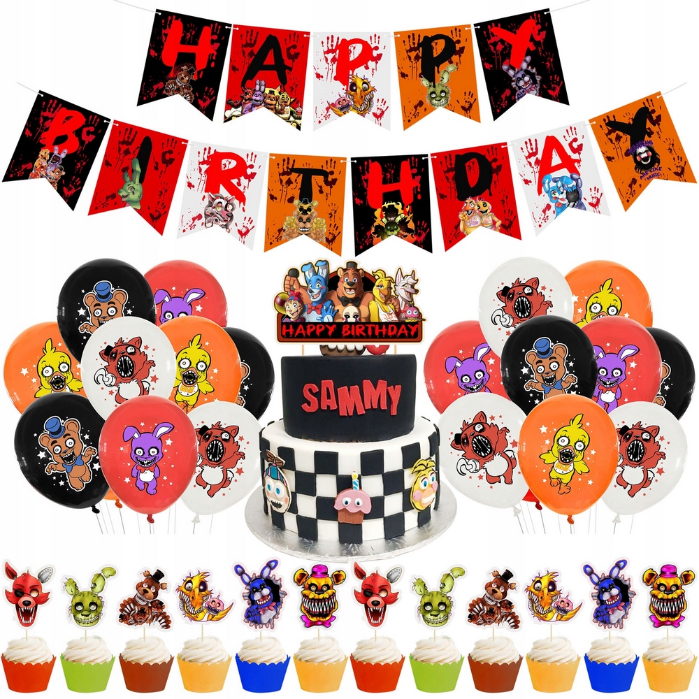 Narodeninová súprava balónov s motívom FREDDY'S FNAF