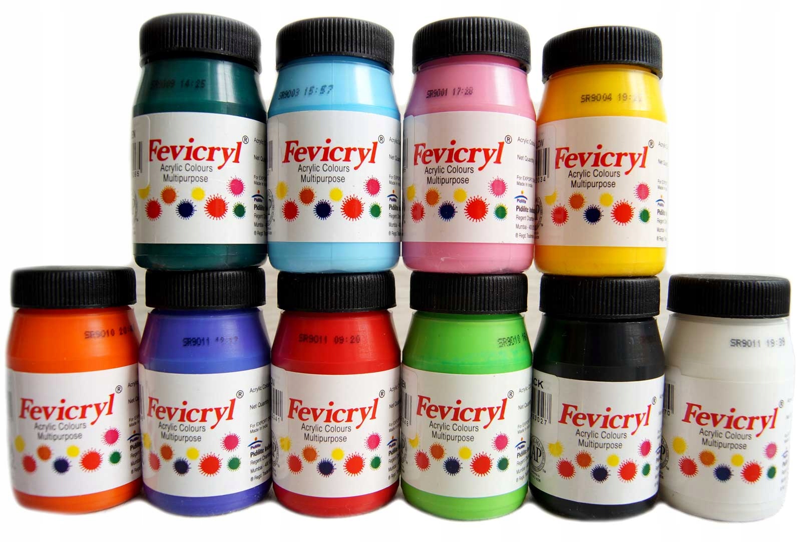 Fevicryl akrylové farby 10 ks.