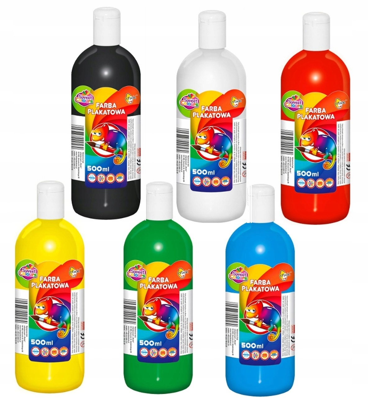 Kreatívny umelec akrylové farby viacfarebných 36 ks. 720 ml
