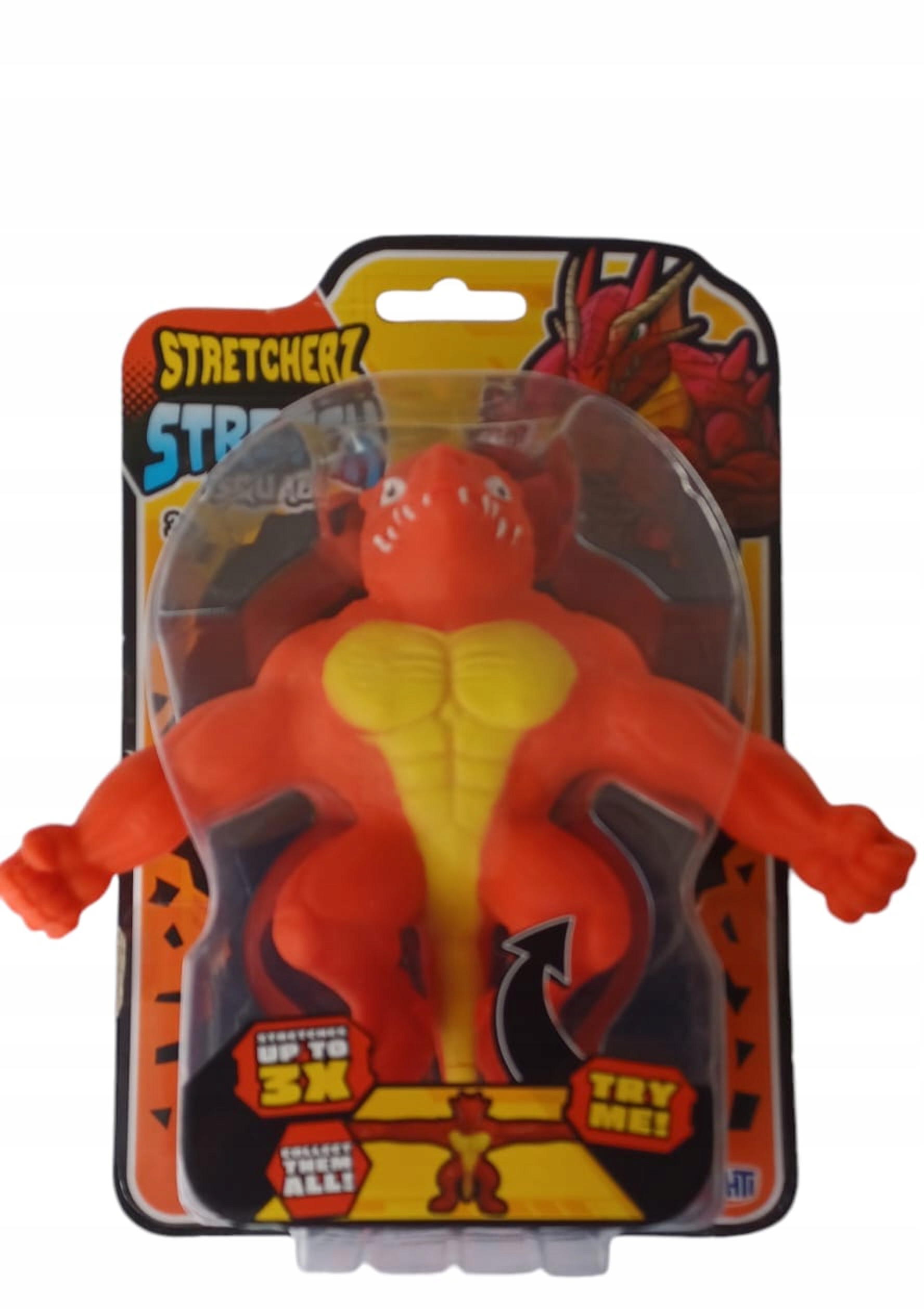 Figúrka Stretchy antistresová guma 3XXXL Stretcherz Stretch DRAGON RED