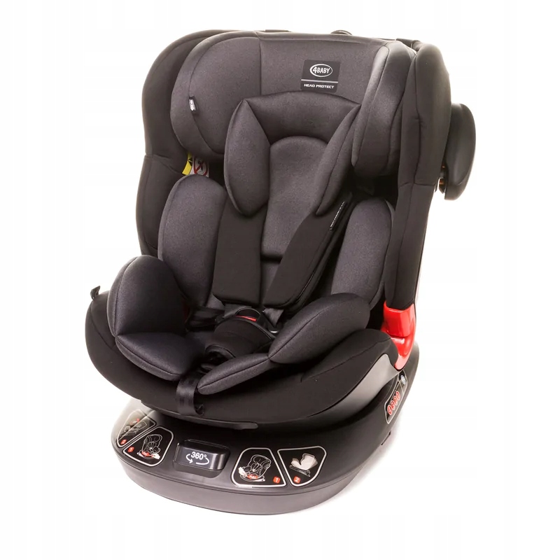 Sedadlo 0-36 kg 4Baby Space-Fix Graphite Rotary