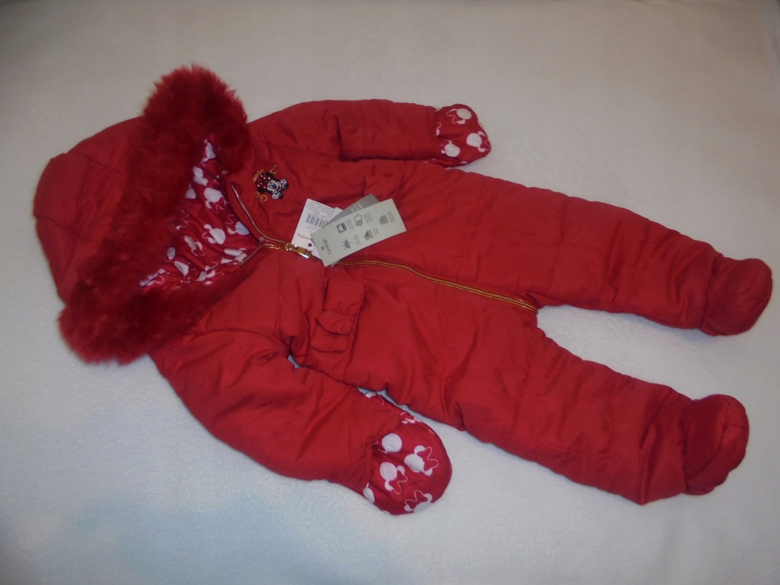 Detská kombinéza - George 80 Red Winter Suit