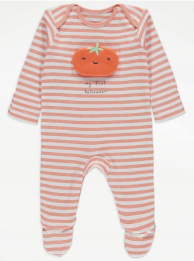 Dojčensky overal - PAJACYK GEORGE 68 ECRU, ORANGE