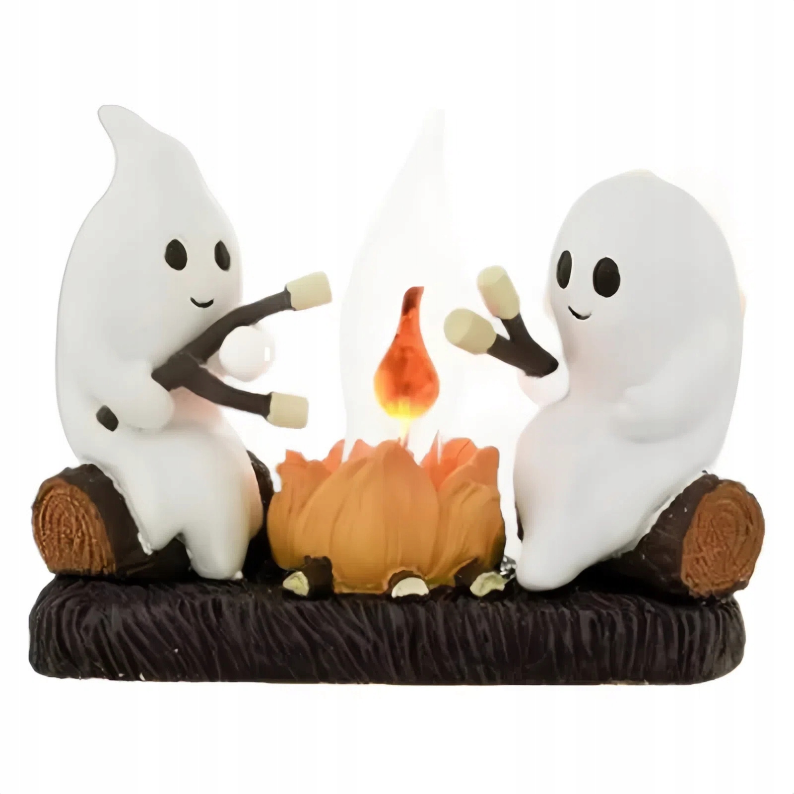 GHOST Bonfire Night Lights Halloweenska dekorácia Plug-In Lights, biela+hnedá