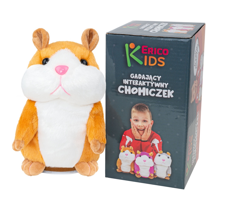 Interaktívny plyšový škrečok - Obrie 19 cm hovoriaci interaktívny ericokids škrečok