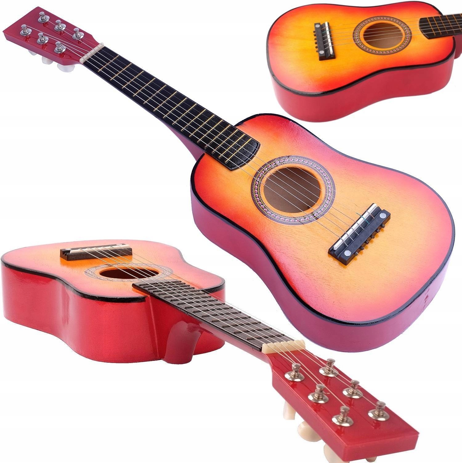Detský hudobný nástroj - DREVENÁ KLASICKÁ GITARA PRE DETI 6 STRÚN 58cm