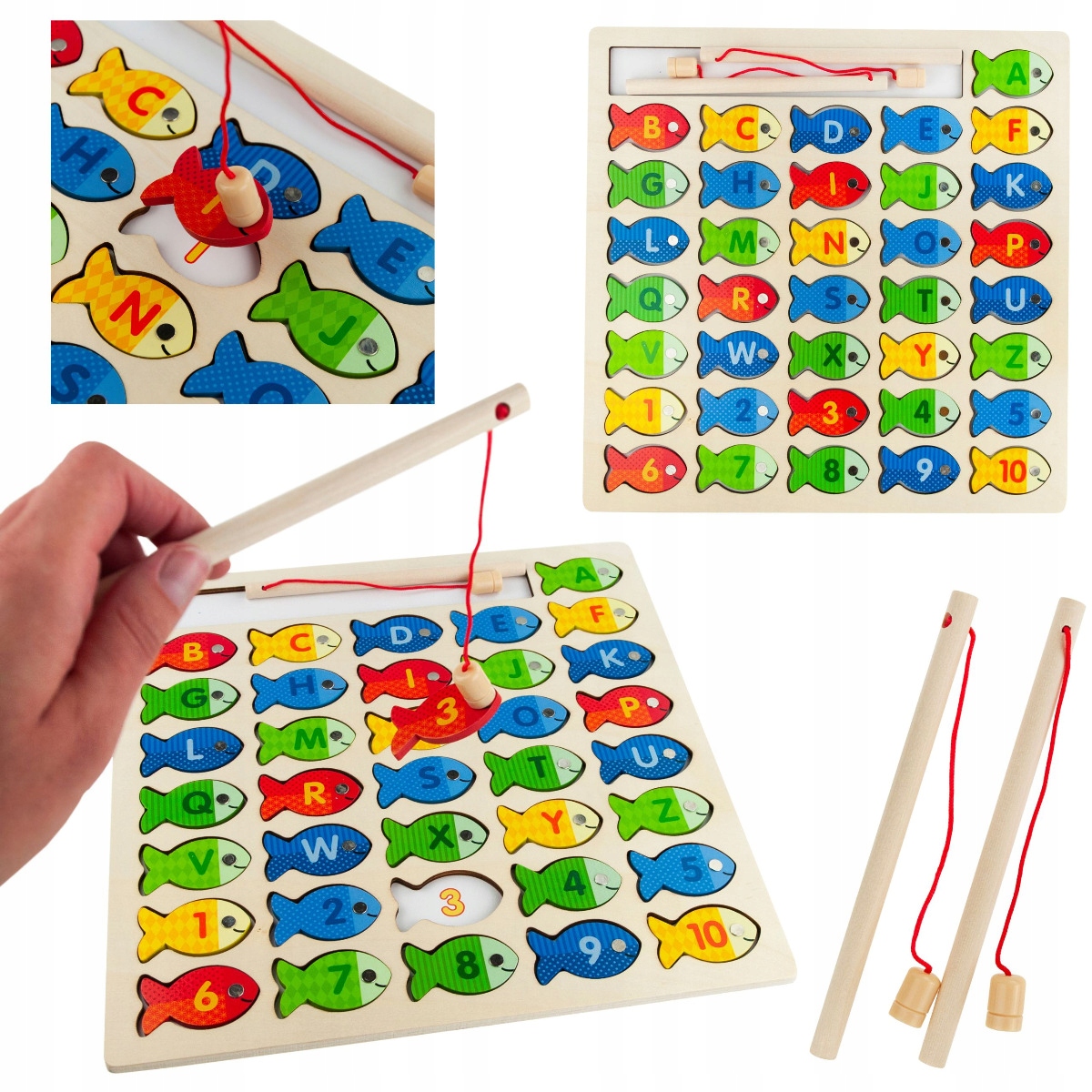 Hra na zručnosť - Rybolov ryby rýb Ryby Veda učenie puzzle abecedy