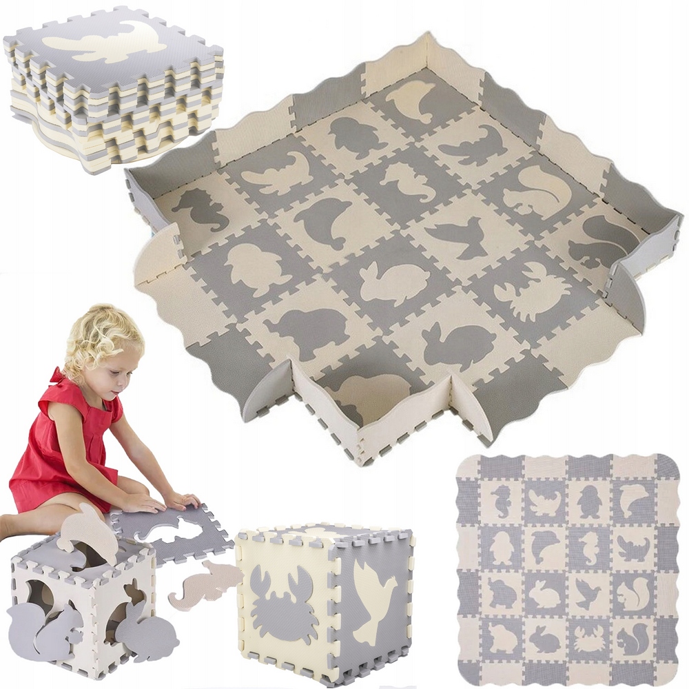 Penové puzzle - Tukové vzdelávacie matné penové puzzle XXL Playpen pre deti matadi