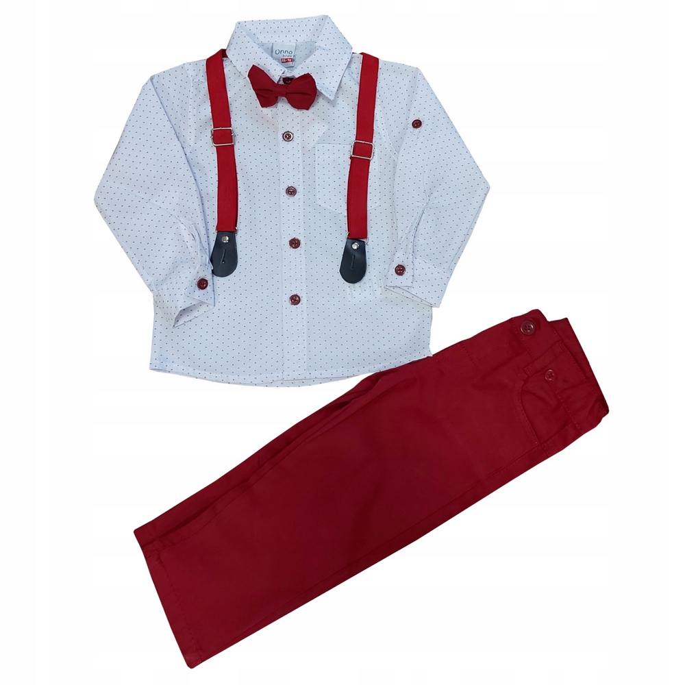 Onno Kids 128 Biely, Burgundsko