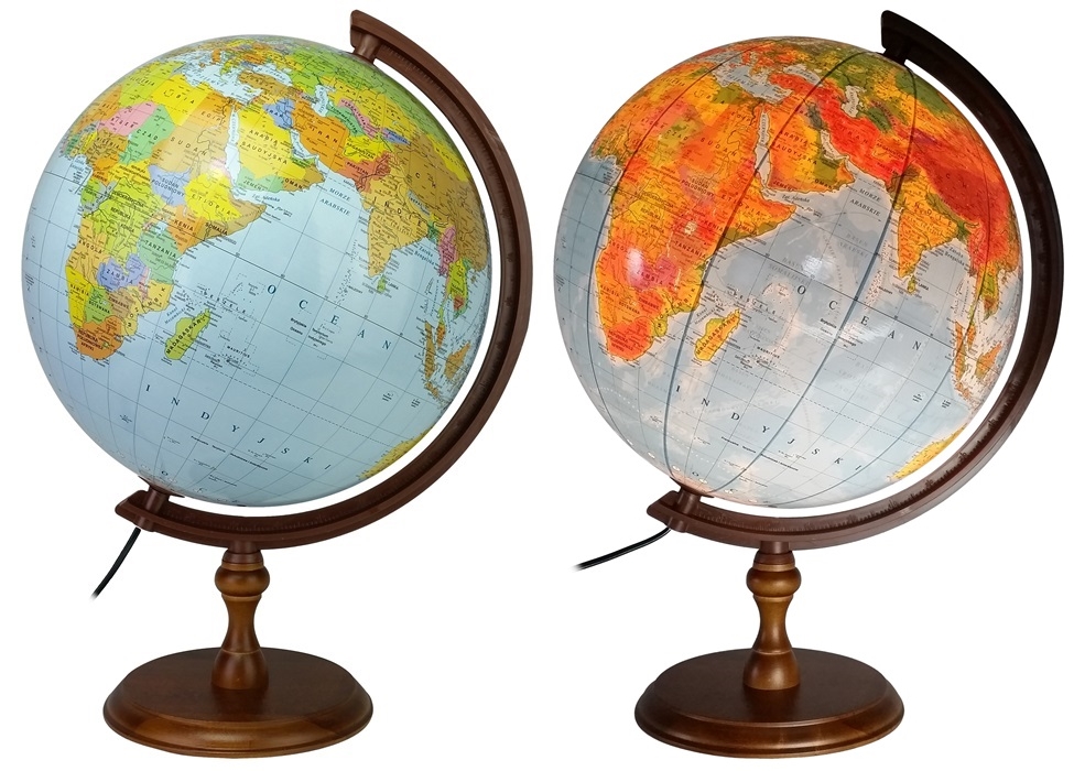 Globe 320 mm podsvietená 2in1 Dark Footer Wood