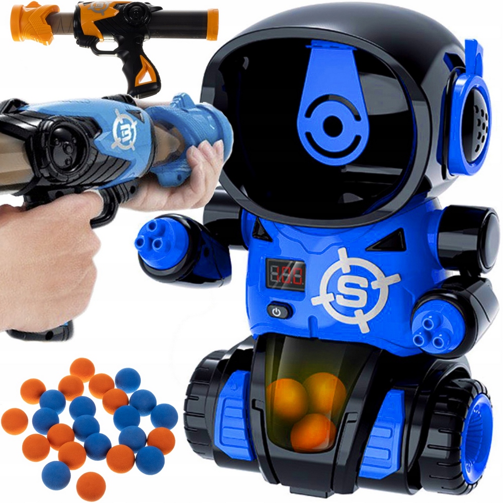 Hra na zručnosť - Shooting Robot Game do Target 2 pištole + 2 farby gule a zvuk