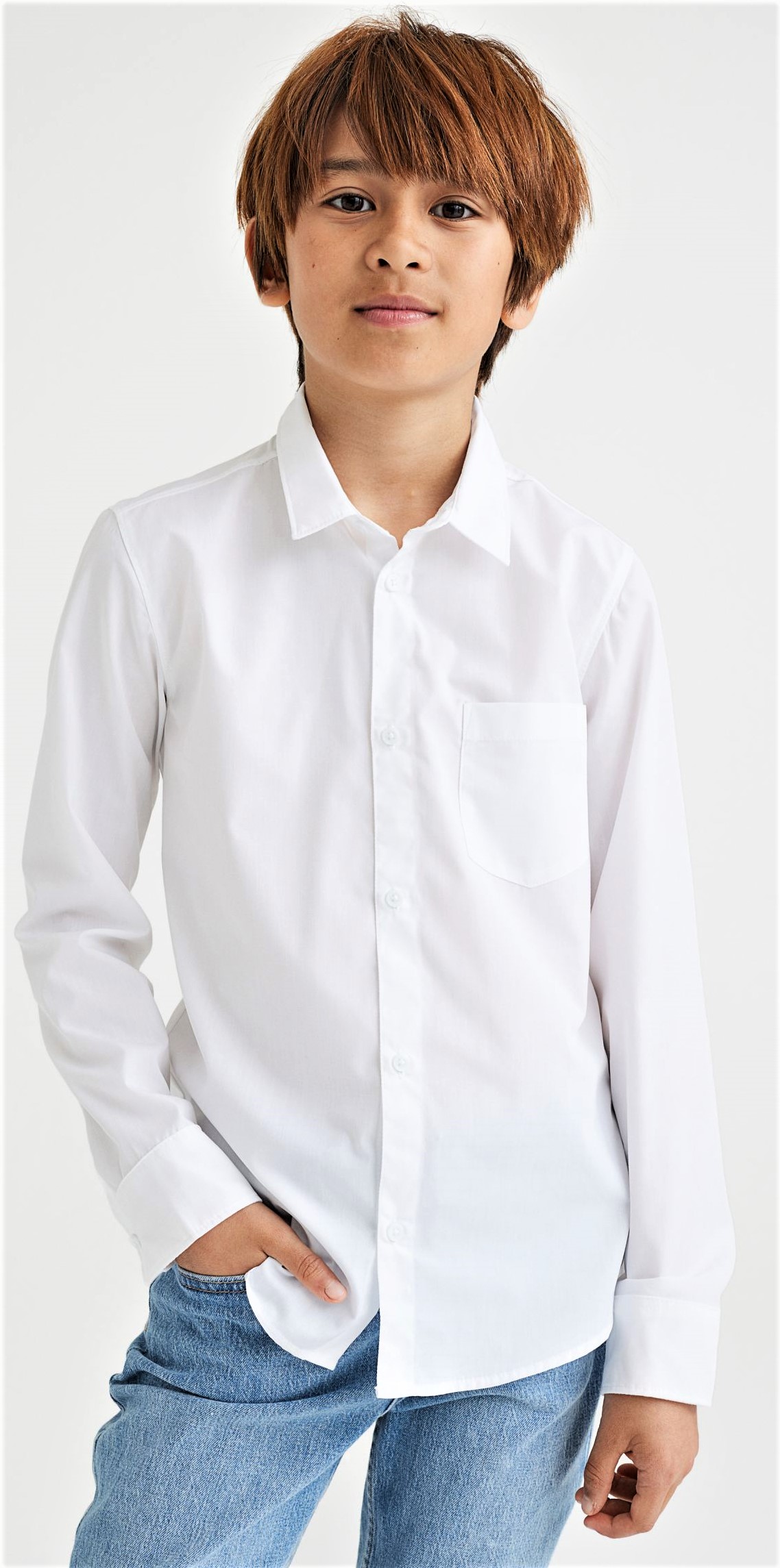 Detská košeľa - H&M Detská košeľa veľkosť 158 biela rukáv