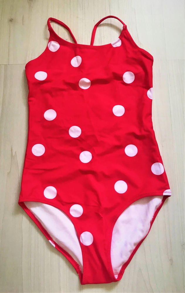 Detské plavky - Jeden -kus h & m outfit 146 biely, červený