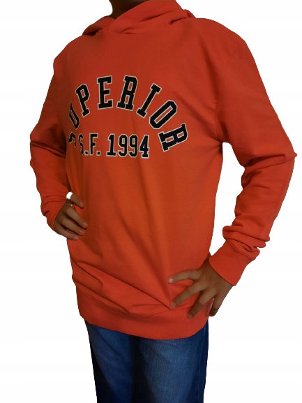 Mikina - H&M Detská mikina veľkosti 146 Orange s dlhým rukávom