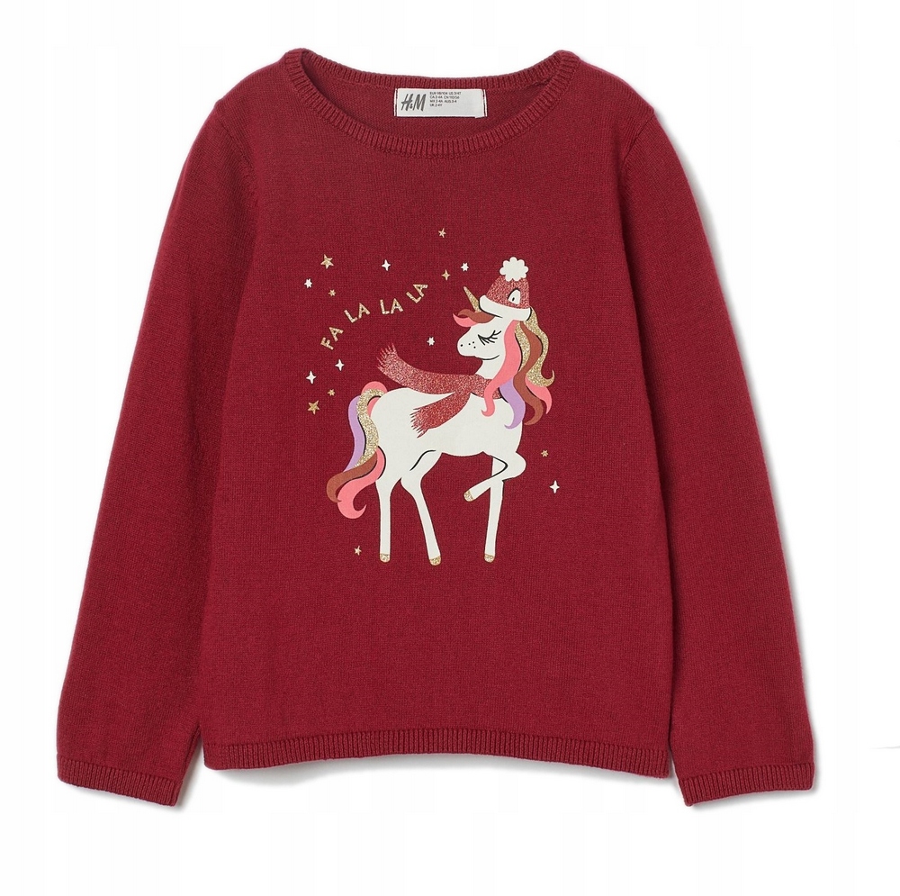 Detský sveter - H&M 134 Burgundský sveter