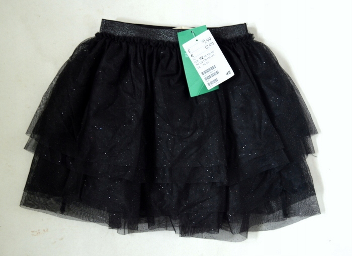 H & m sukňa 92 cm 18-24mc Tulle New Black