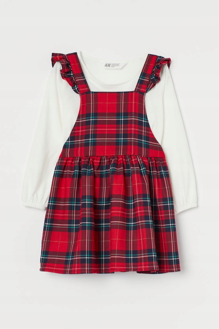 H&M 134 biela, červená sada