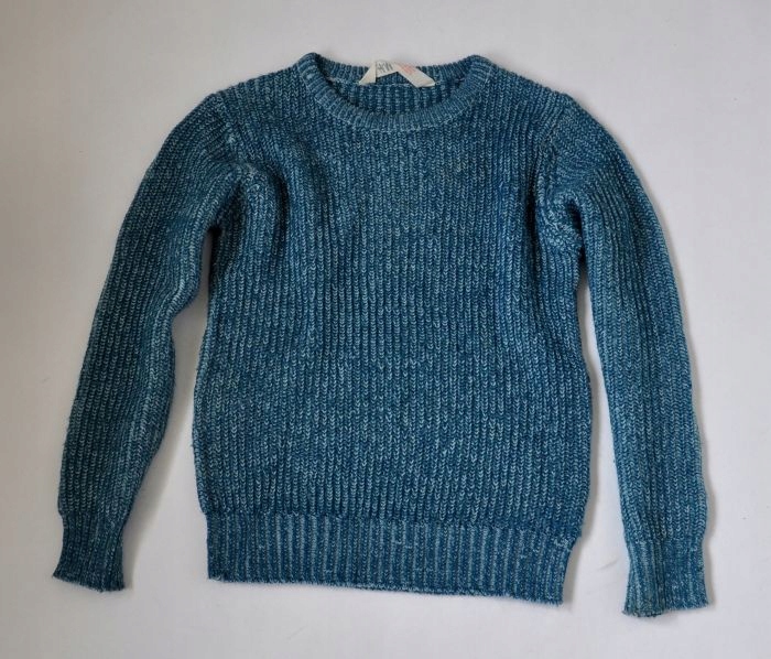 Detský sveter - Sveter H&M 122 modrá, tyrkysová, viacnásobná