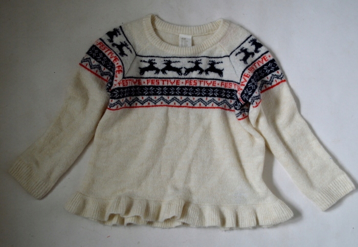 Detský sveter - Sveter H&M 98, červená, ECRU, Navy Blue, Multi -Colored