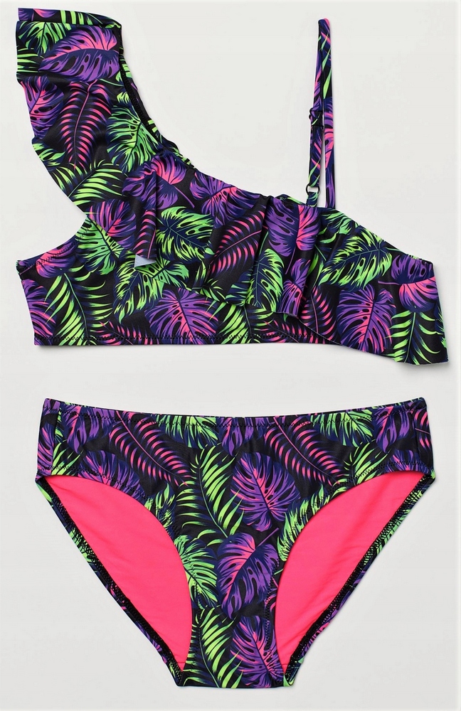 Detské plavky - Jeden -kus h & m outfit 146 biely, modrý, ružový, zelený
