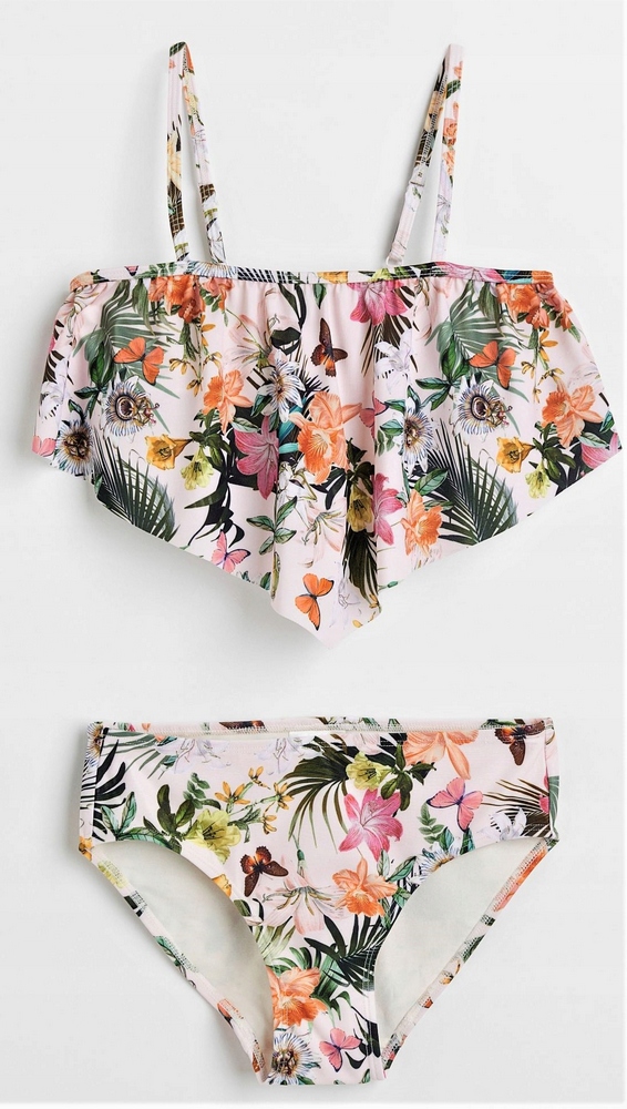 Detské plavky - H&M Single -kus outfit 146 Ecru, ružová, tyrkysová, zelená, zlatá
