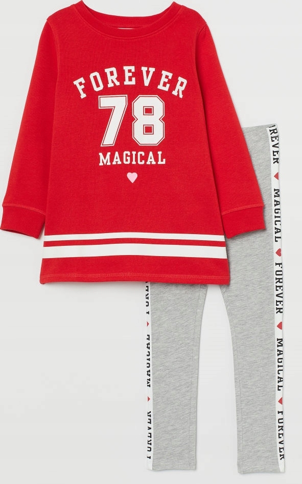 H&M 110 biela, čierna, červená, šedá sada