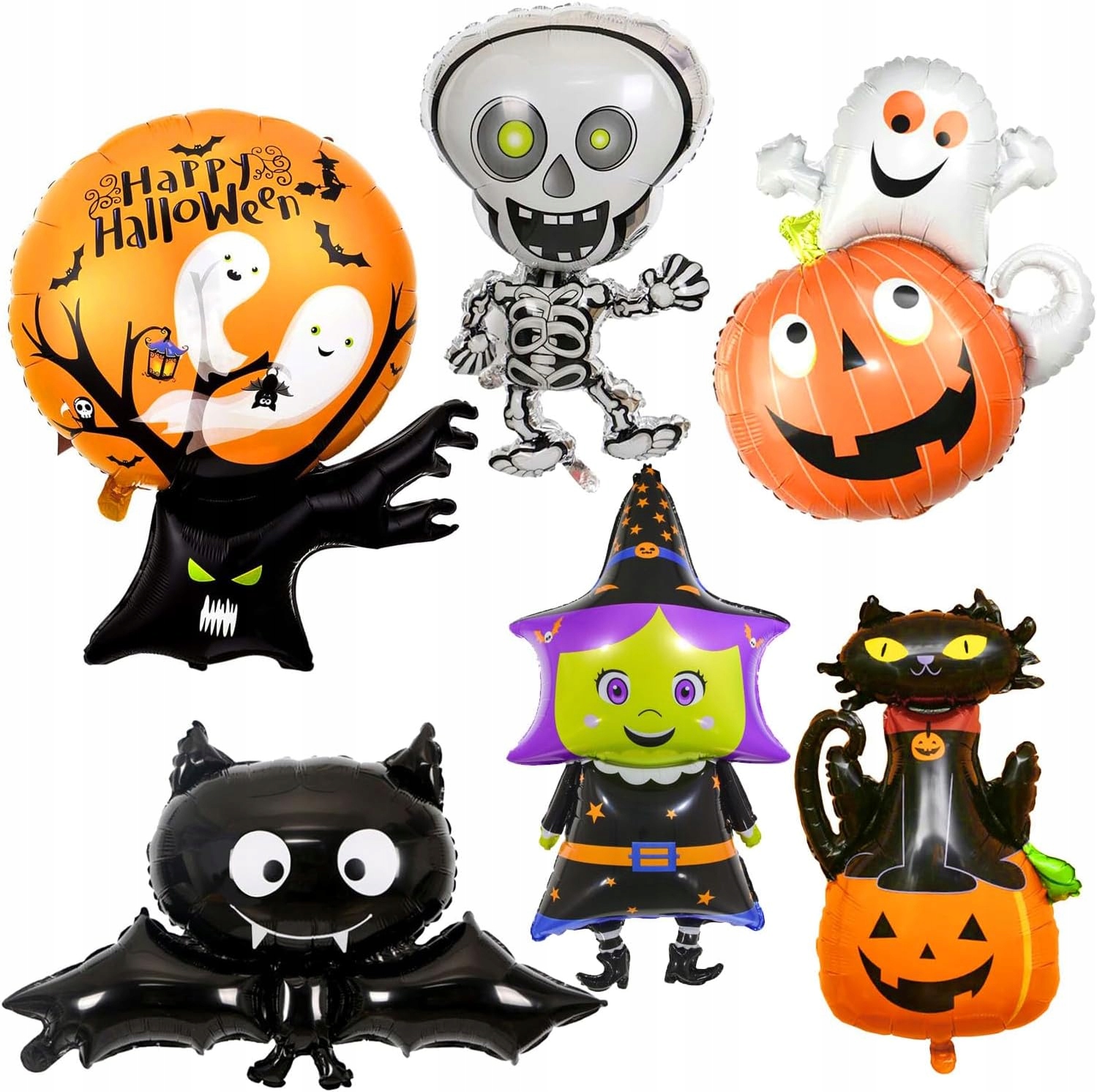 HALLOWEENSKÉ BALÓNY SADA 6x PÁRTY BALÓNOV