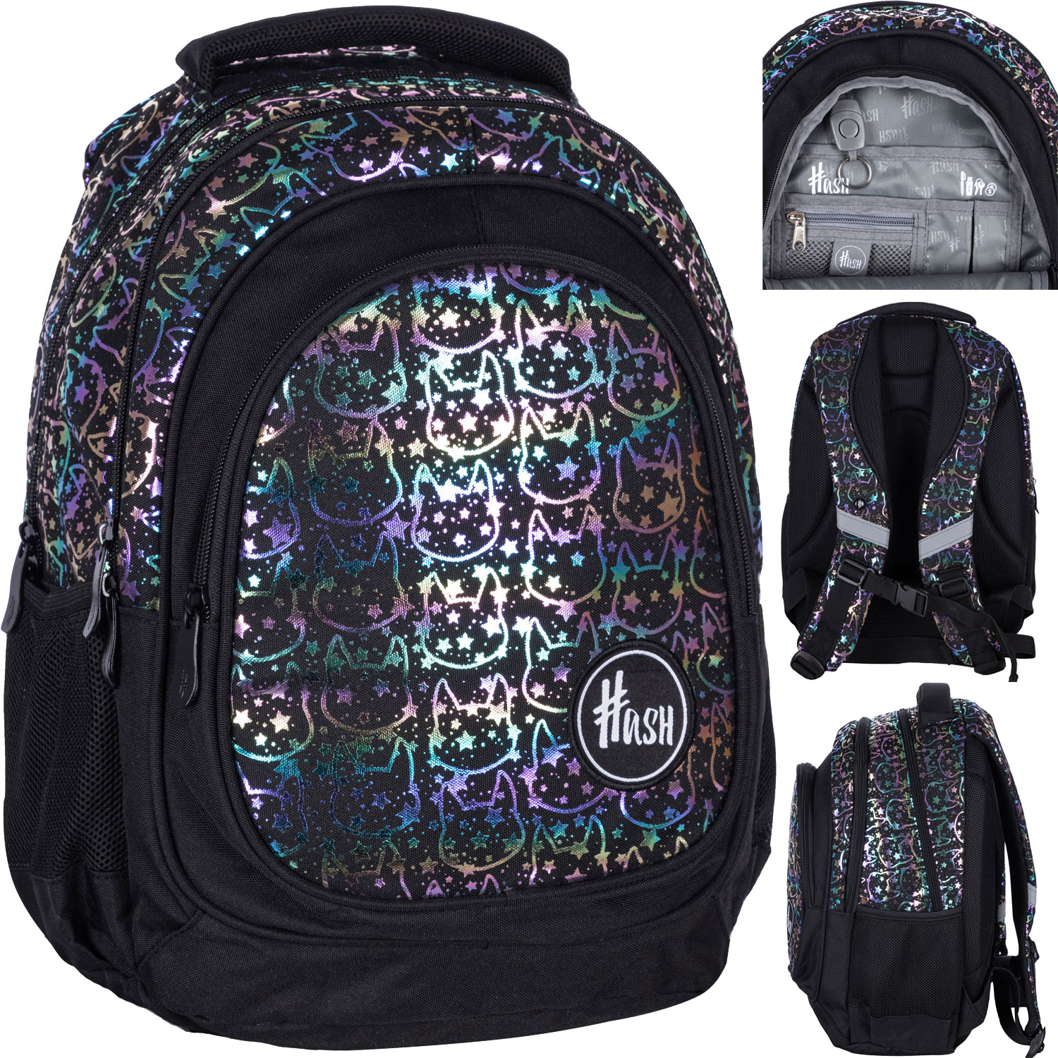 Multi -Chamber School Batoh Hash Black 20 L