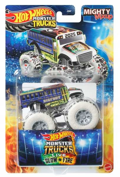 HOT WHEELS MONSTER TRUCK LIVE vozidlo GLOV & FIRE MIGHTY MIXUP JCH47