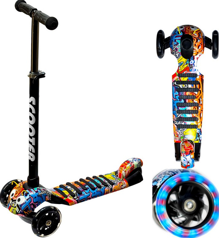 Tri -kolieskové kolobežky LED kolesá 60 kg