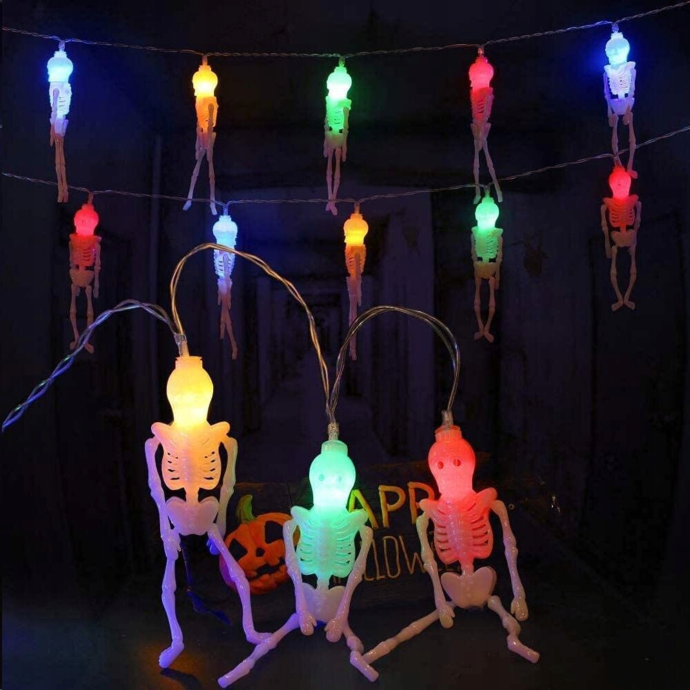 Halloweenska LED svetelná reťaz duchov 20 svetiel 5M
