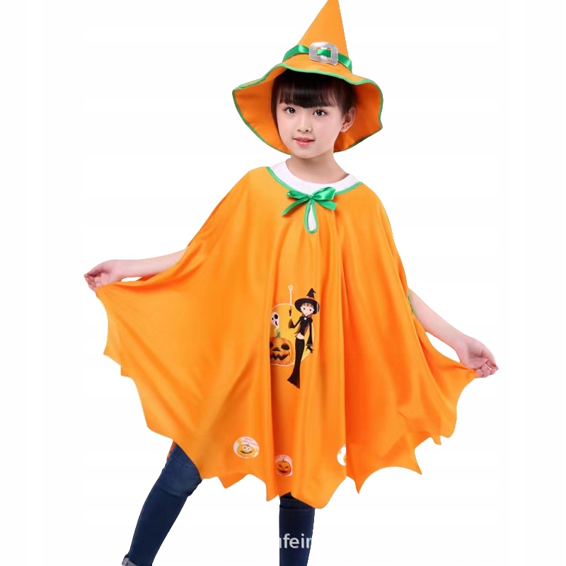 Halloweenska kostýmová pláštenka s klobúkom. Detský kostým