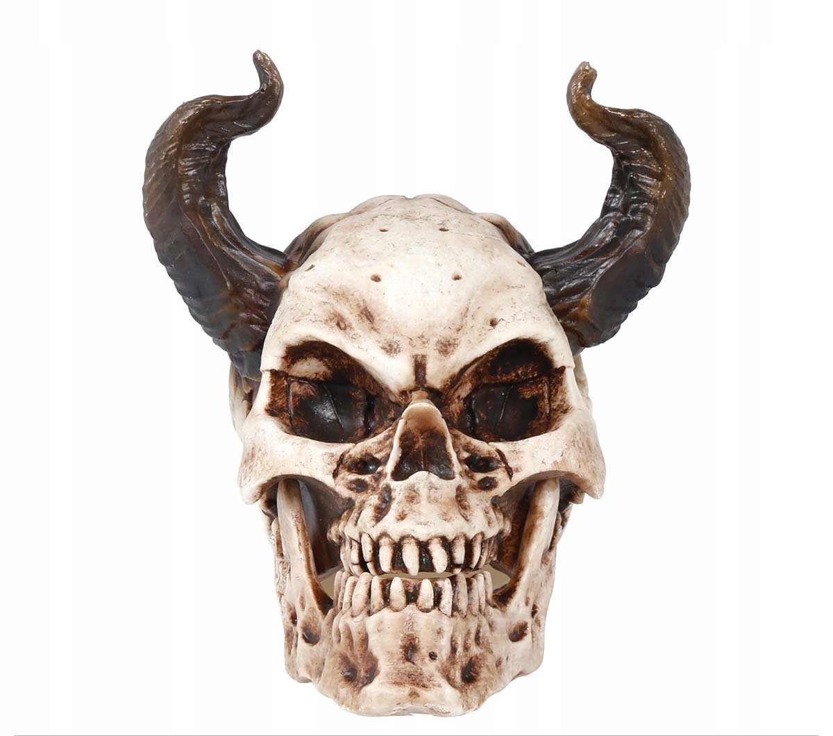 Halloweenska dekorácia Lebka s rohmi 20cm