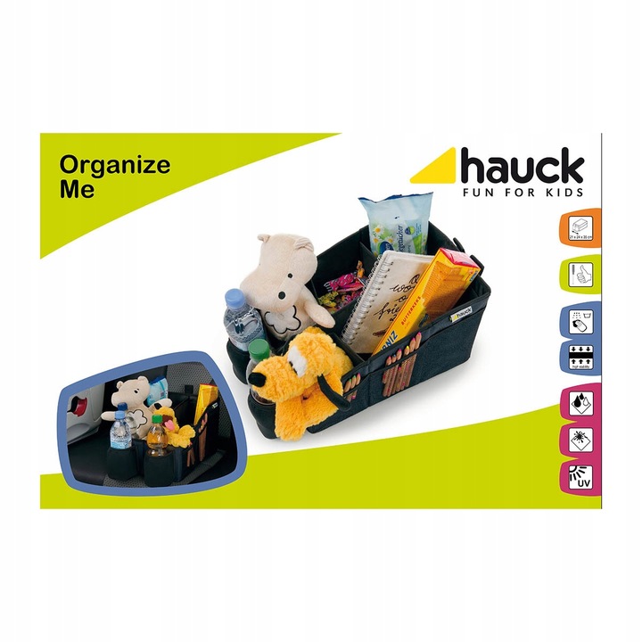 Hauck organizujte organizátor automobilu čierny