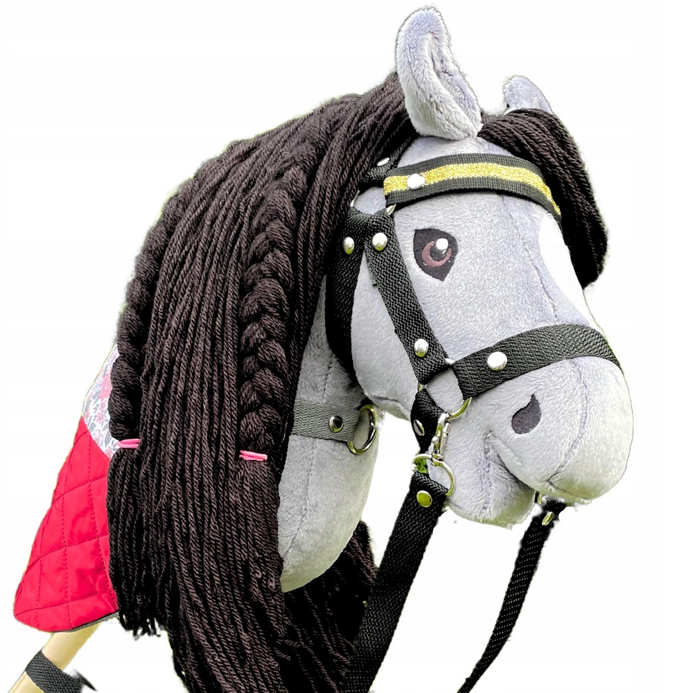 Hobby Horse A3 "Silver Shadow" šedá + ohlávka, opraty + koberček v cene