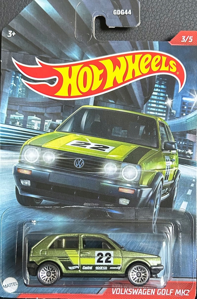 Mattel Hot Wheels Volkswagen Golf MK2 zelené auto