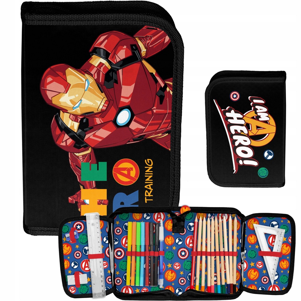 Školský peračník - Iron Man School Puce Case s Avengers Equipment
